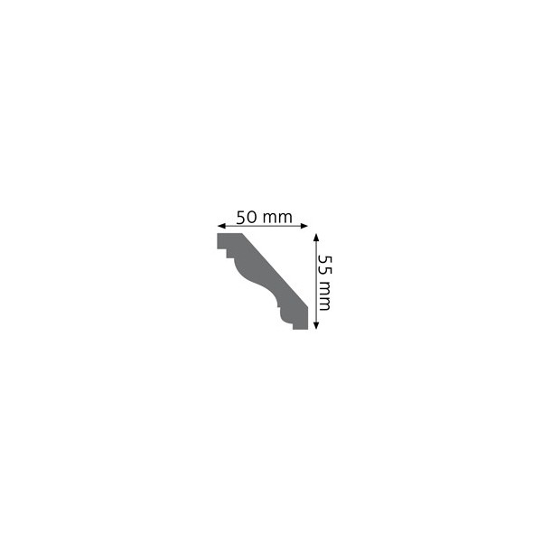 Listwa gzymsowa elastyczna Creativa LGG-16F 5 × 5,5 × 241 cm