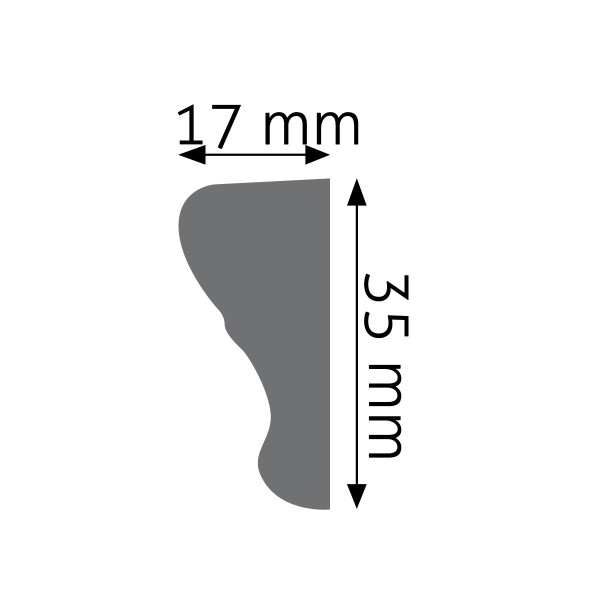 Listwa ścienna Creativa LNG-07 1,5 × 3,3 × 240 cm