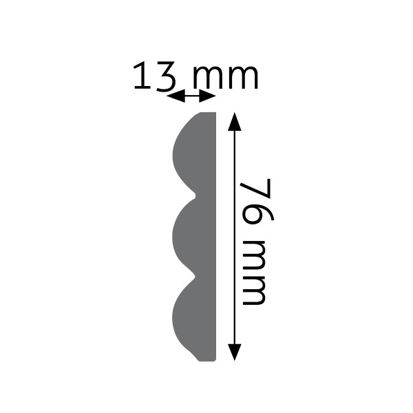 Listwa ścienna Creativa LNG-18 1,3 × 7,6 × 240 cm