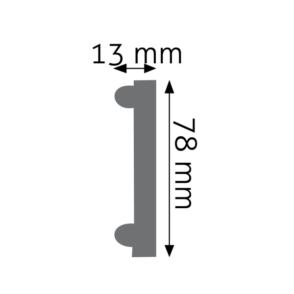 Listwa ścienna Creativa LNZ-01 1,3 × 7,8 × 240 cm