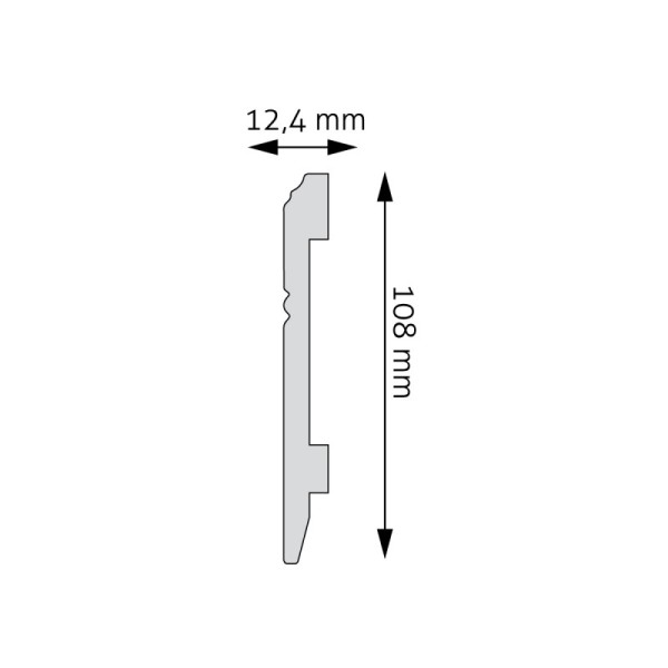 Listwa przypodłogowa Creativa LPC-18M 1,2 × 10,7 × 244 cm