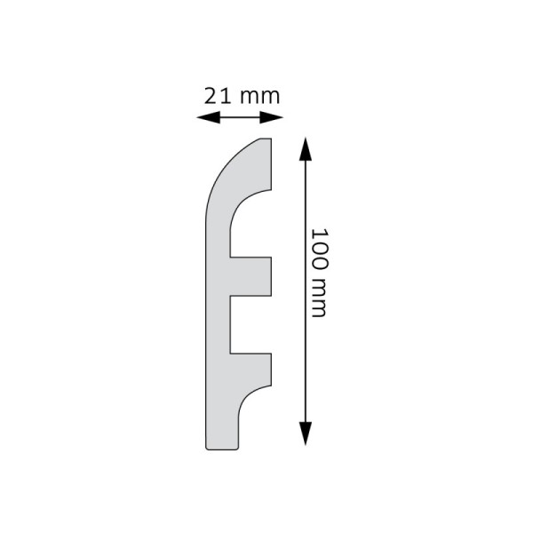Listwa przypodłogowa Creativa LPC-19M 1,8 × 10 × 244 cm