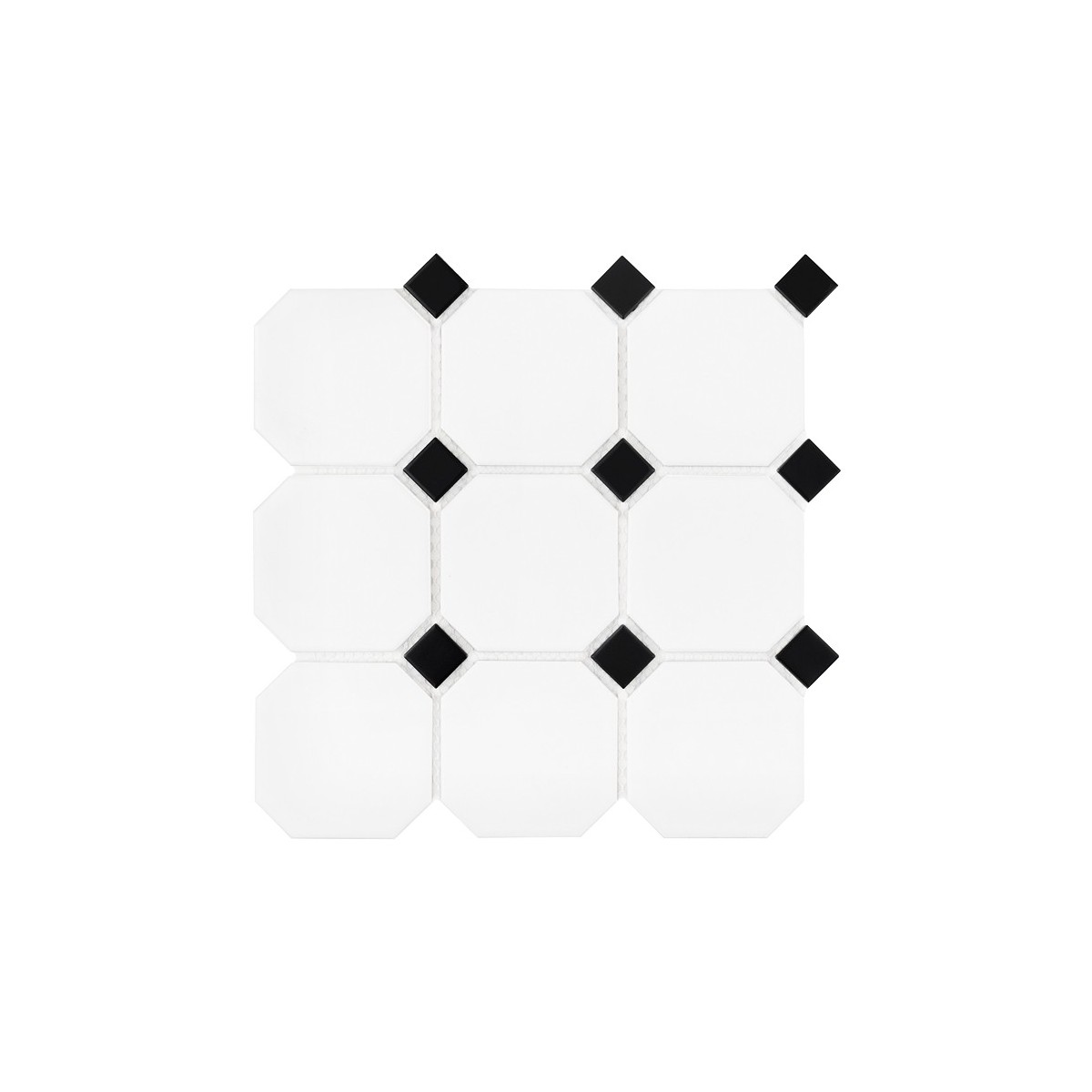Mozaika Dunin Octagon White 95 Matt 29,6 × 29,6 cm