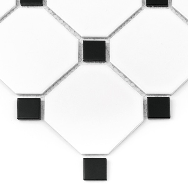 Mozaika Dunin Octagon White 95 Matt 29,6 × 29,6 cm