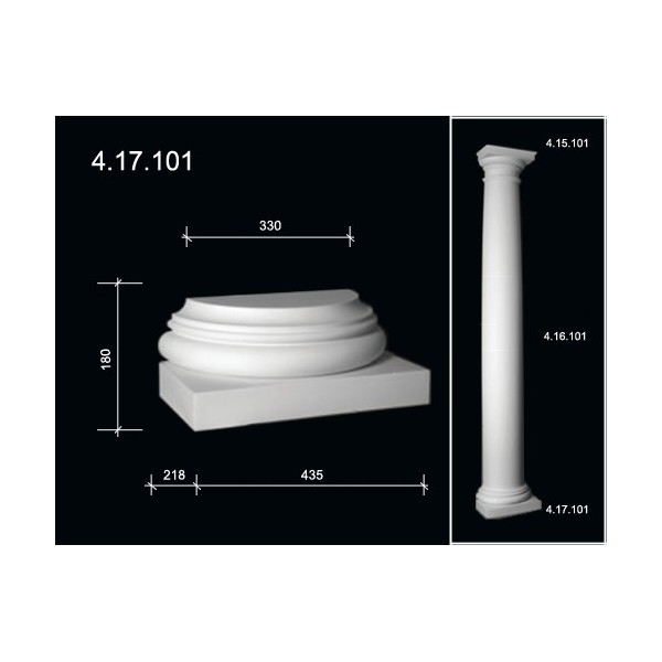 Baza półkolumny Europlast 4.17.101 18 × 21,8 × 43,5 cm