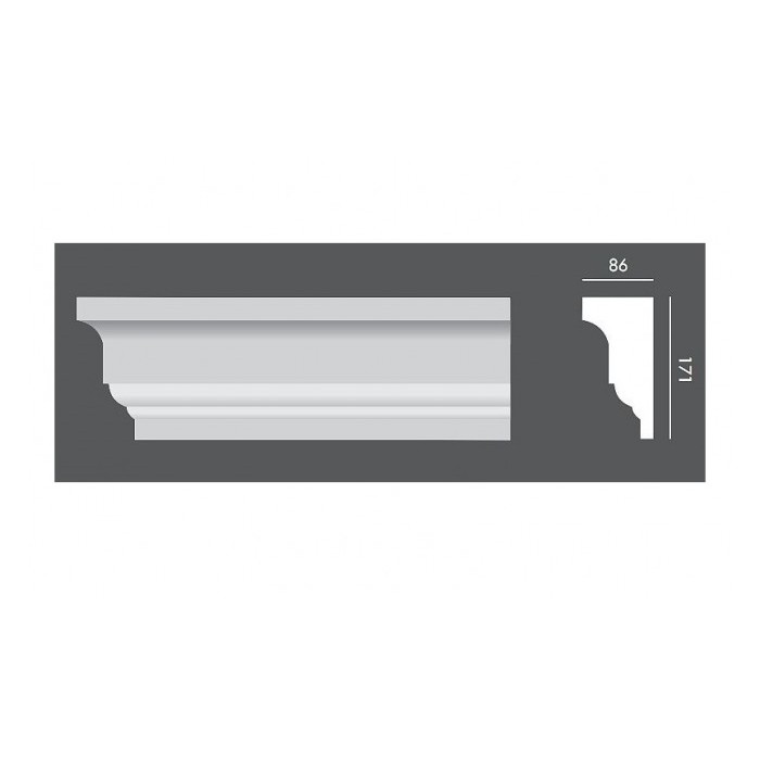 LP010 PROFIL ELEWACYJNY PARAPETOWY / RAMOWY EXTERIOR - 17 x 8,5 x 150 cm