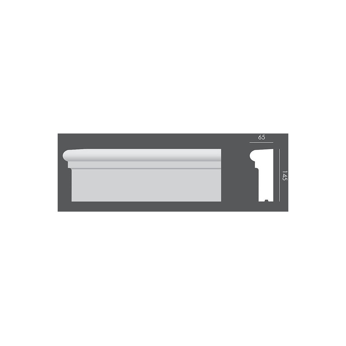 Profil elewacyjny parapetowy Exterior LP059 14,5 × 6,5 × 150 cm