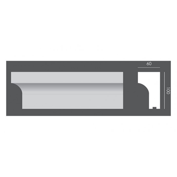 LP074 PROFIL ELEWACYJNY PARAPETOWY EXTERIOR - 10 x 6 x 150 cm