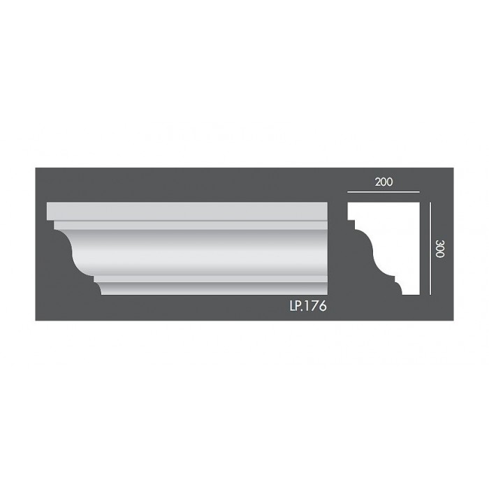 LP176 PROFIL ELEWACYJNY PARAPETOWY EXTERIOR - 30 x 20 x 150 cm