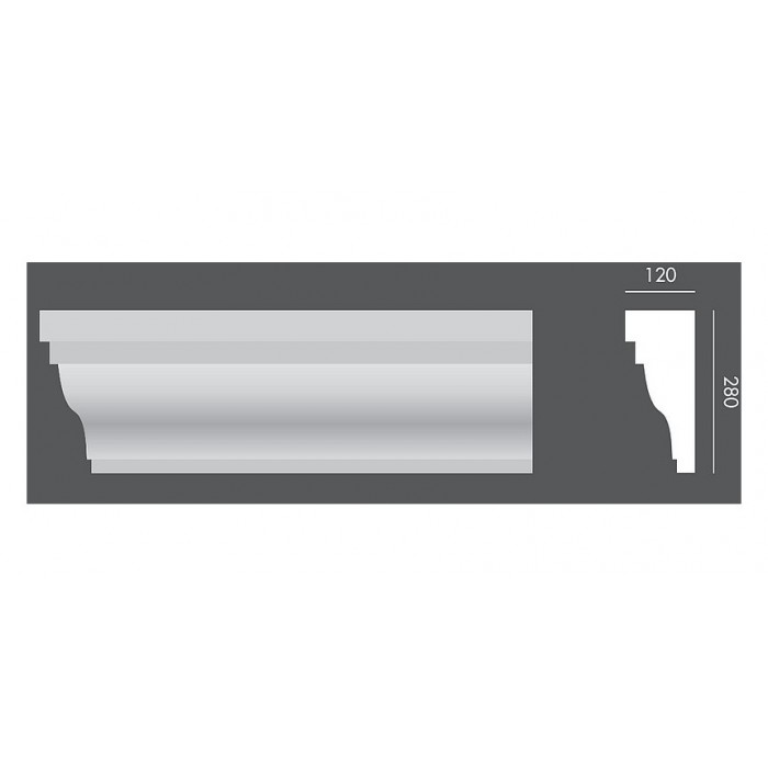 LP078 PROFIL ELEWACYJNY PARAPETOWY / RAMOWY EXTERIOR - 28 x 12 x 150 cm