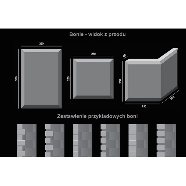 Bonia elewacyjna Exterior BP005/B 25 × 25 × 4 cm