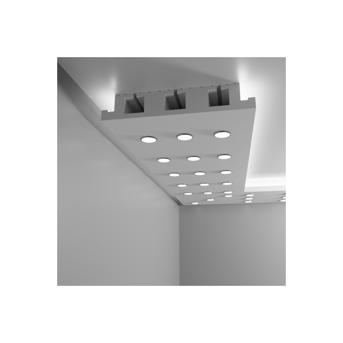 Listwa sufitowa halogenowa Modernpro MPH3L2 60 × 6 × 200 cm