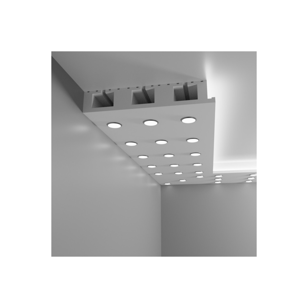 Listwa sufitowa halogenowa Modernpro MPH3L1B 60 × 13 × 200 cm