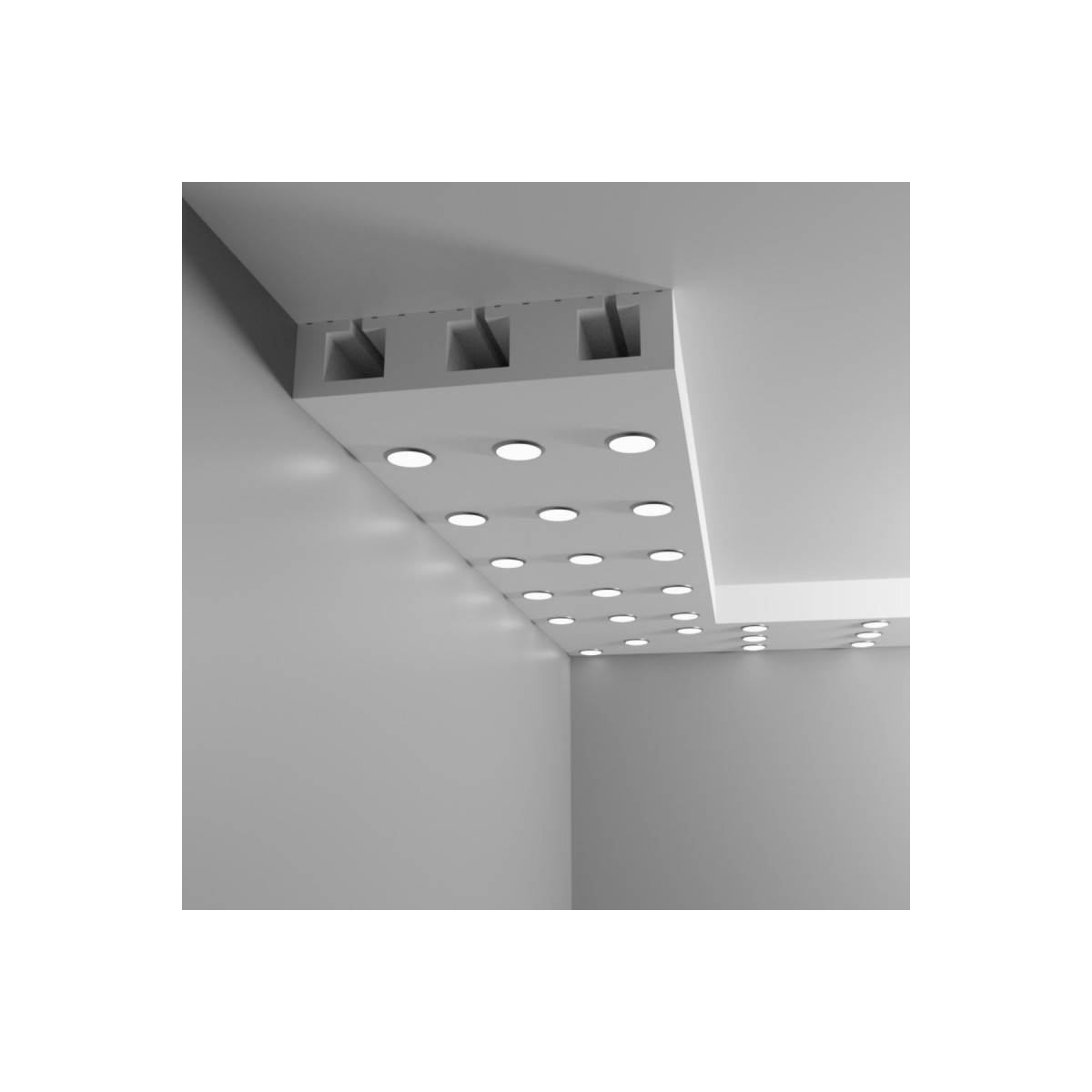 Listwa sufitowa halogenowa Modernpro MPH3LO 60 × 6 × 200 cm