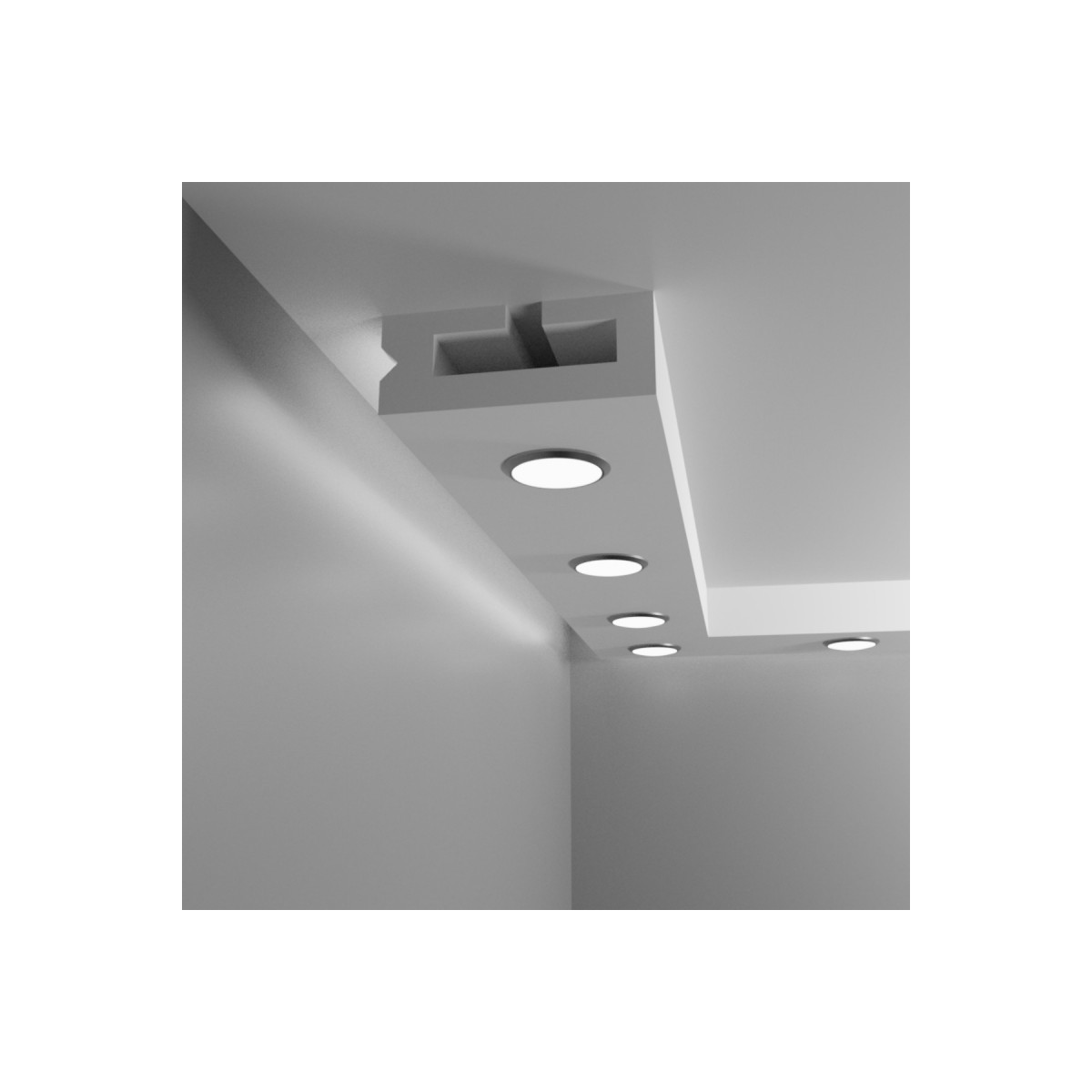 Listwa sufitowa halogenowa Modernpro MPHOL1 58 × 6 × 200 cm