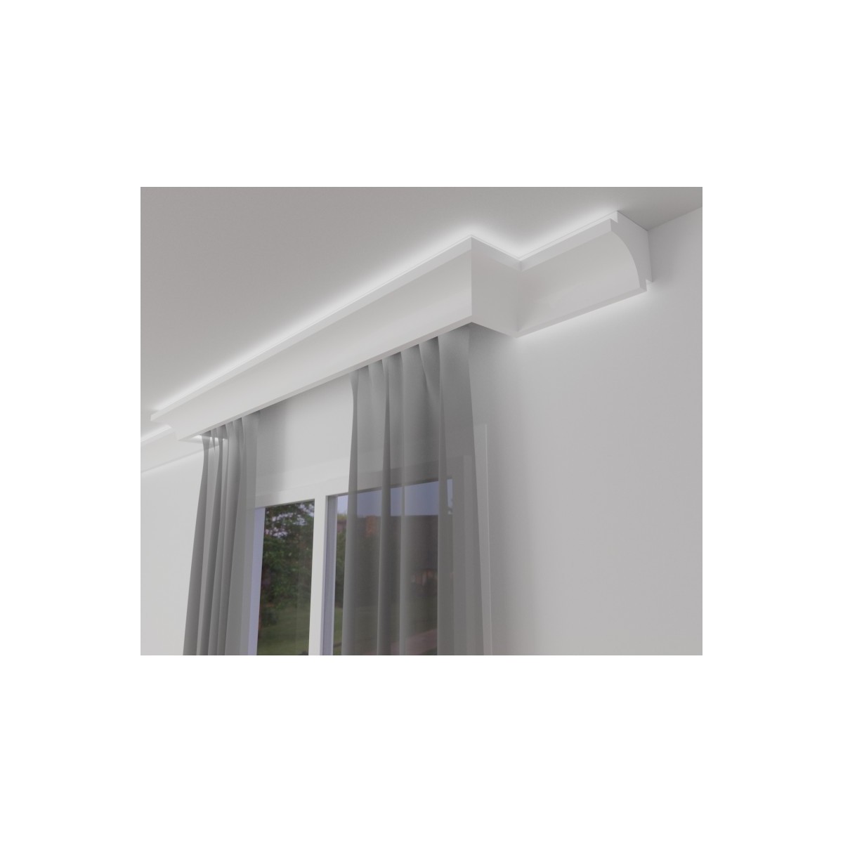 Listwa karniszowa oświetleniowa Modernpro MOK-2L 8 × 8 × 200 cm