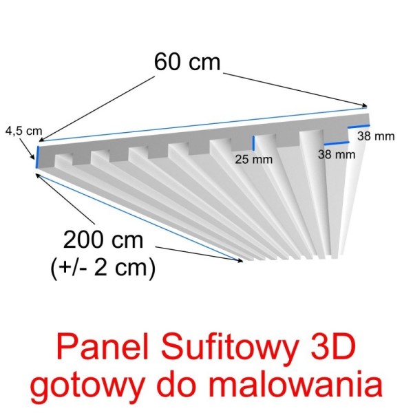 Panel sufitowy 3D Modernpro 60 × 200 cm