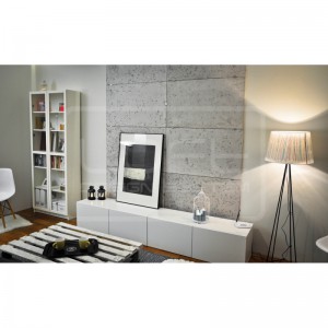 CONCRETE HOLLOW IVORY WHITE PANEL LOFT DESIGN 60 X 100 CM