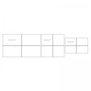 CONCRETE HOLLOW IVORY WHITE PANEL LOFT DESIGN 60 X 100 CM