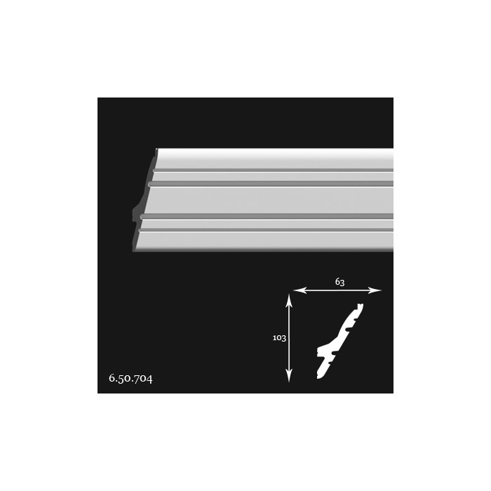 6.50.704 LISTWA OŚWIETLENIOWA EUROPLAST 12 x 4 x 200 cm