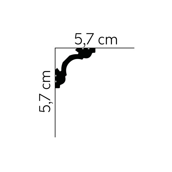 Listwa przysufitowa Mardom MD106 5,7 × 5,7 × 200 cm