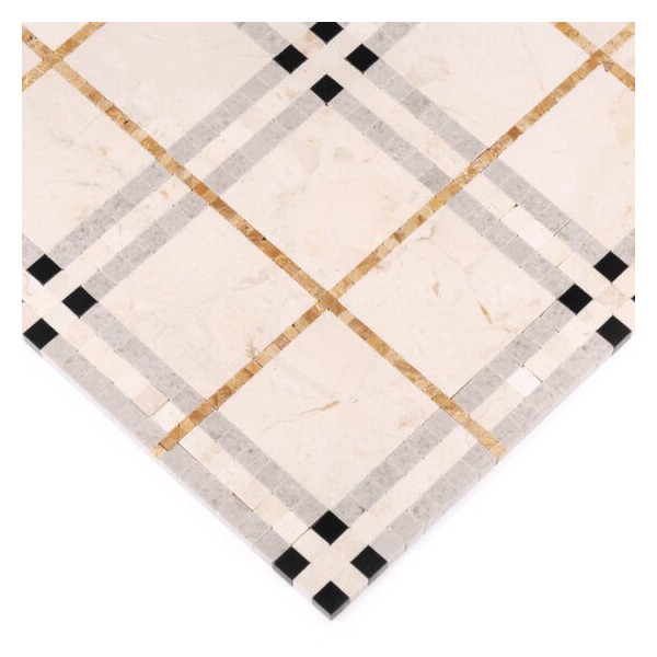 Mozaika Dunin Beige Tartan 31 × 31 cm