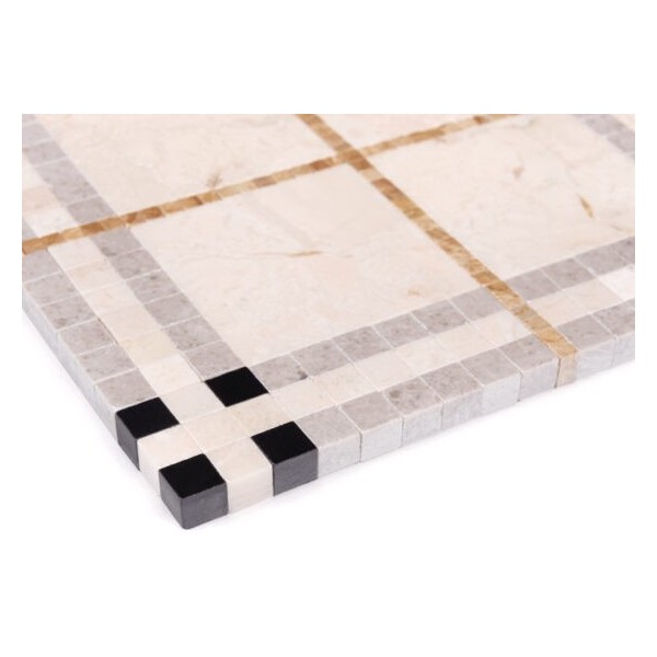 Mozaika Dunin Beige Tartan 31 × 31 cm