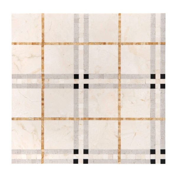 Mozaika Dunin Beige Tartan 31 × 31 cm