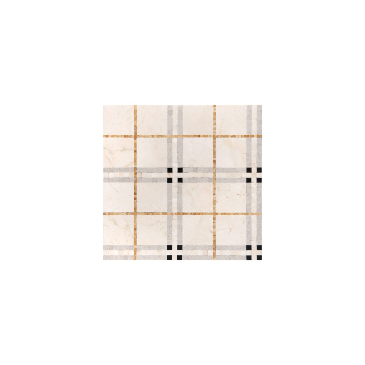 Mozaika Dunin Beige Tartan 31 × 31 cm
