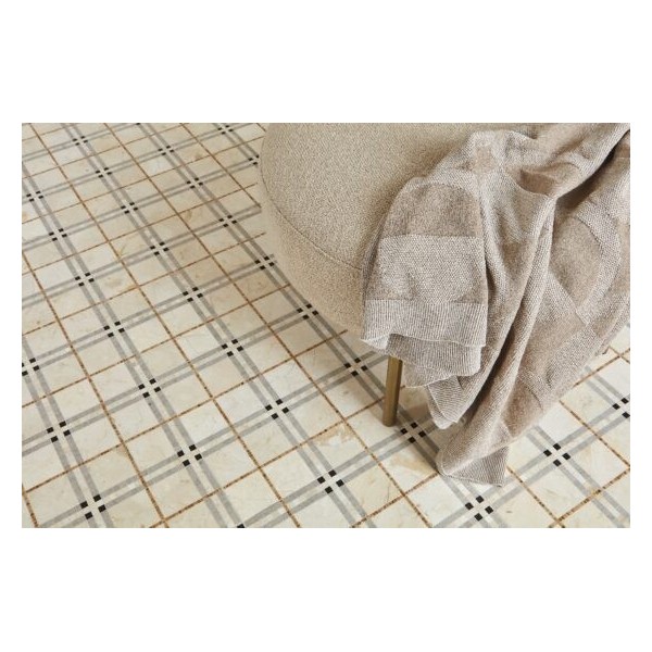 Mozaika Dunin Beige Tartan 31 × 31 cm