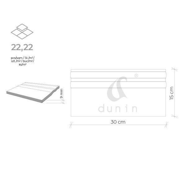 C-WH03 (cokół) PŁYTKA DUNIN 30 x 15 cm