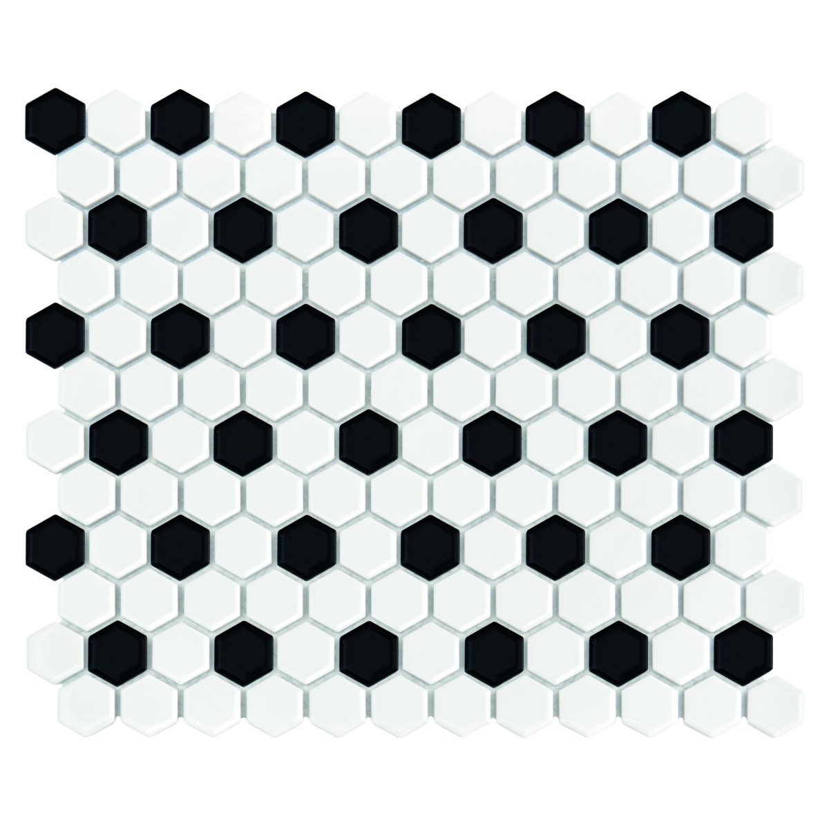 MINI HEXAGON B&W MIX GLOSSY MOZAIKA DUNIN 26 x 30 cm