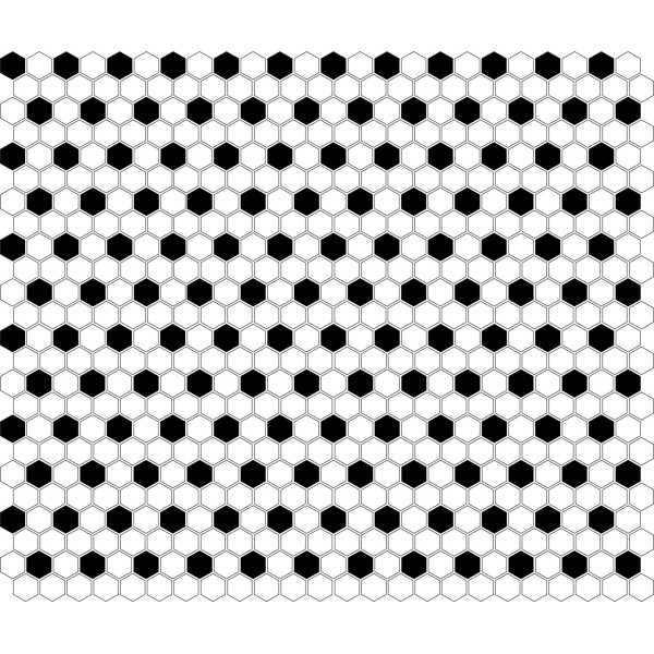 MINI HEXAGON B&W MIX PREMIUM MATT MOZAIKA DUNIN 26 x 30 cm
