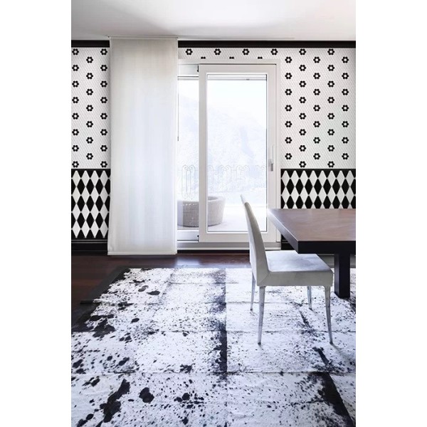 MINI HEXAGON B&W FLOWER PREMIUM MATT MOZAIKA DUNIN 26 x 30 cm