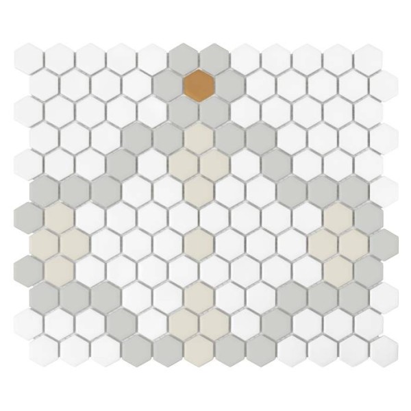 MINI HEXAGON COMPASS MATT MOZAIKA DUNIN 30 x 26 cm