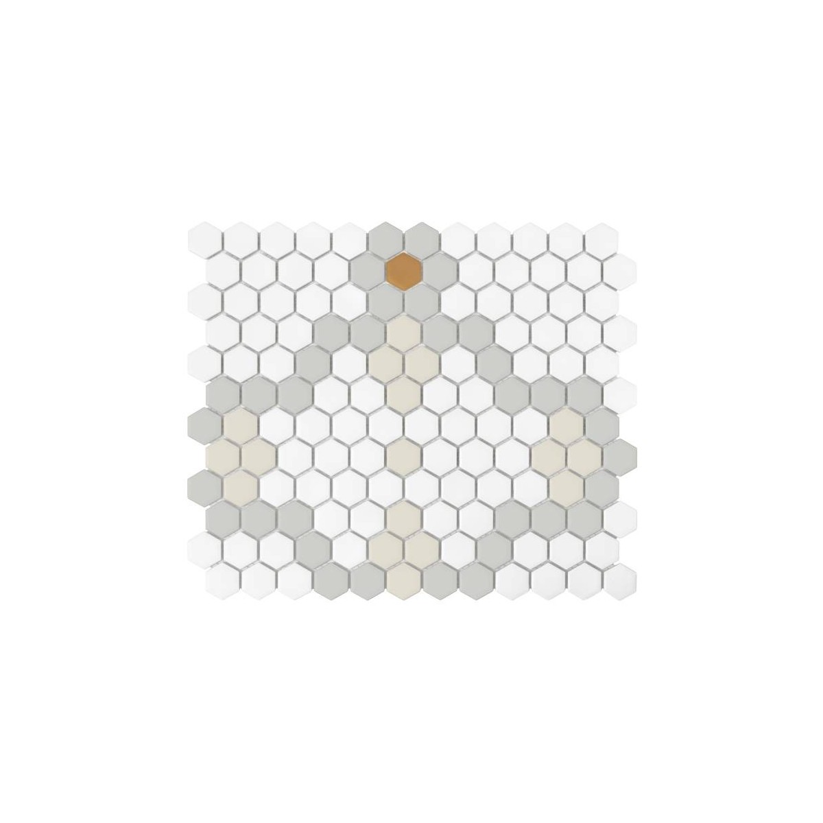 MINI HEXAGON COMPASS MATT MOZAIKA DUNIN 30 x 26 cm