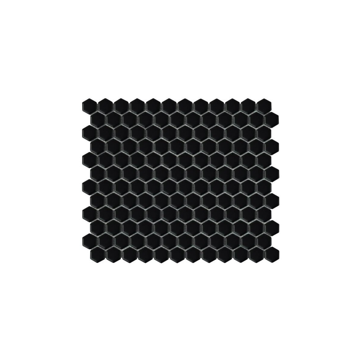 MINI HEXAGON BLACK MATT MOZAIKA DUNIN 30 x 26 cm