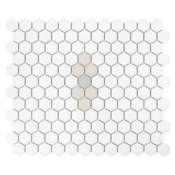 MINI HEXAGON BEETLE MATT MOZAIKA DUNIN 30 x 26 cm