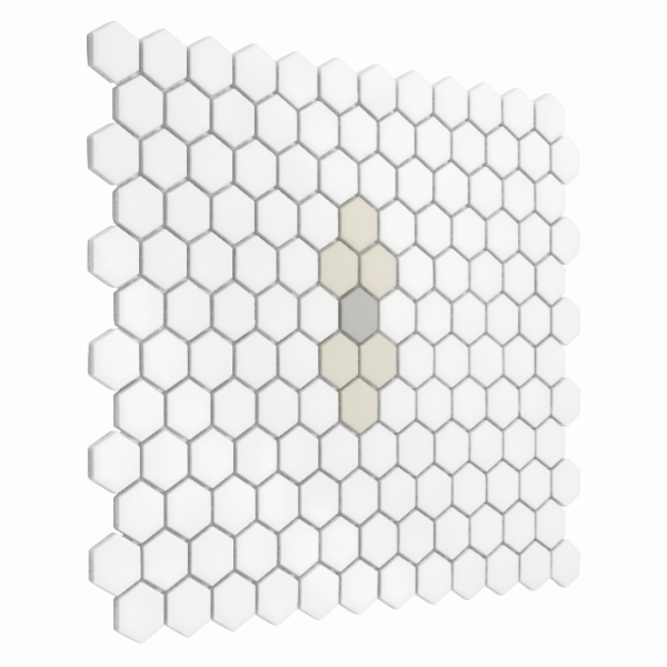MINI HEXAGON BEETLE MATT MOZAIKA DUNIN 30 x 26 cm