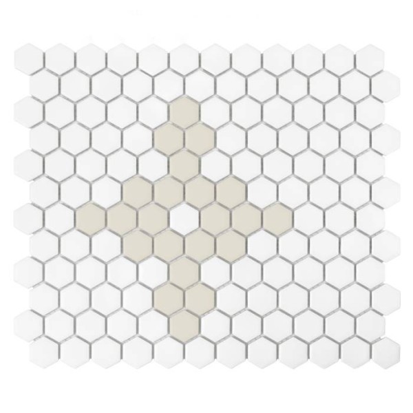 MINI HEXAGON FLORET MATT MOZAIKA DUNIN 30 x 26 cm