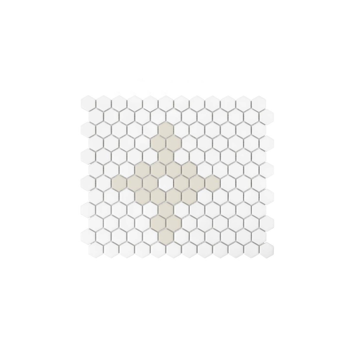MINI HEXAGON FLORET MATT MOZAIKA DUNIN 30 x 26 cm