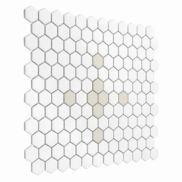 MINI HEXAGON CLEO MATT MOZAIKA DUNIN 30 x 26 cm