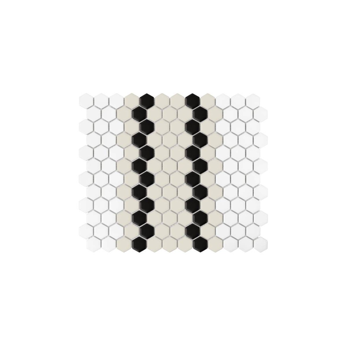 MINI HEXAGON STRIPE 5.1.C MATT MOZAIKA DUNIN 30 x 26 cm