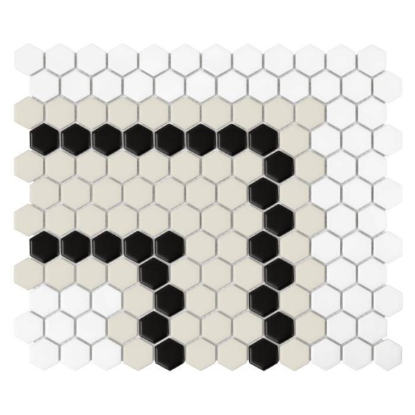 MINI HEXAGON STRIPE 5.2.C MATT MOZAIKA DUNIN 30 x 26 cm