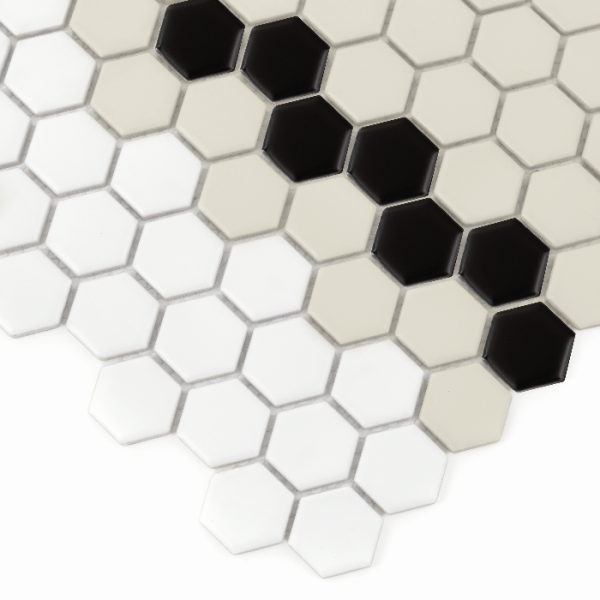 MINI HEXAGON STRIPE 5.3.C MATT MOZAIKA DUNIN 30 x 26 cm