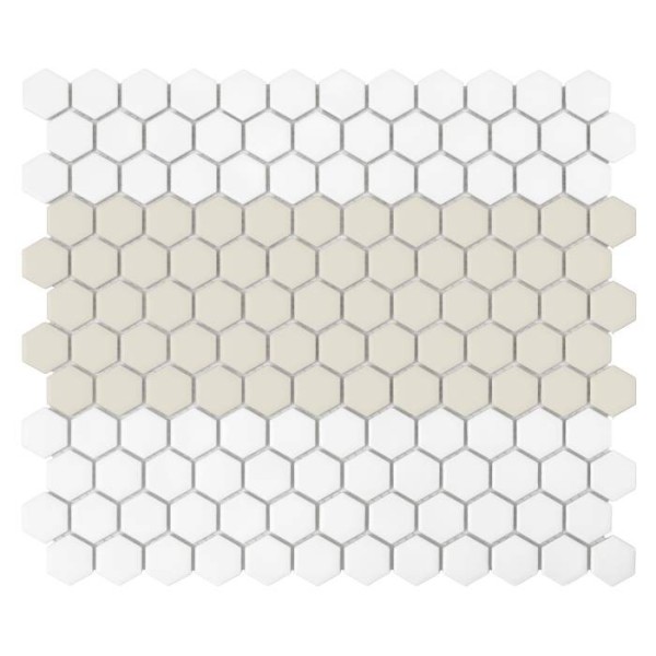 MINI HEXAGON STRIPE 1.C MATT MOZAIKA DUNIN 30 x 26 cm