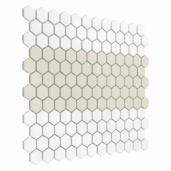 MINI HEXAGON STRIPE 1.C MATT MOZAIKA DUNIN 30 x 26 cm