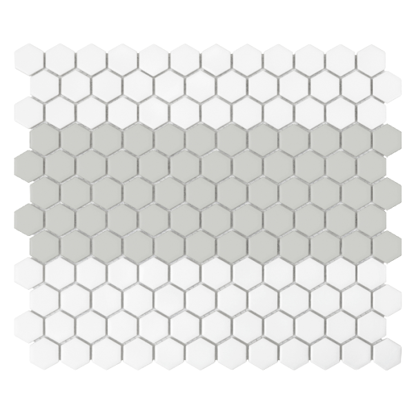 MINI HEXAGON STRIPE 1.A MATT MOZAIKA DUNIN 30 x 26 cm