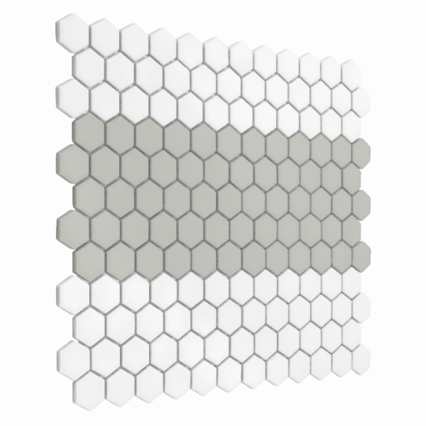 MINI HEXAGON STRIPE 1.A MATT MOZAIKA DUNIN 30 x 26 cm
