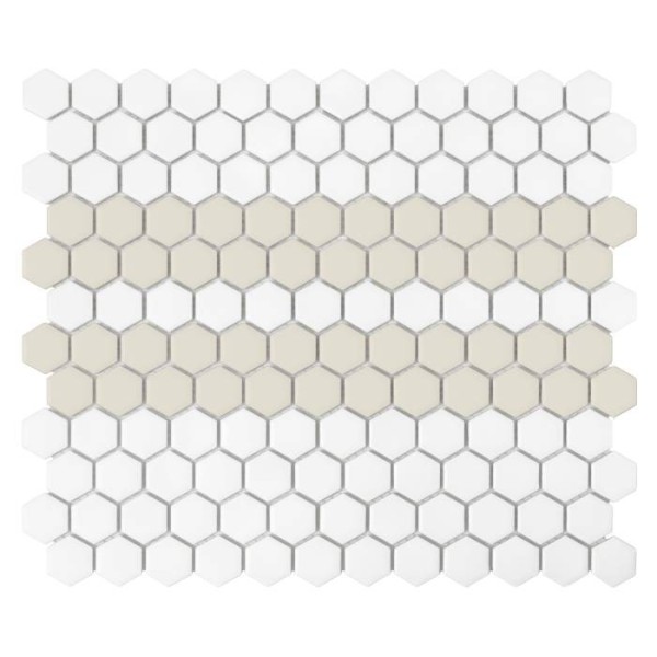 MINI HEXAGON STRIPE 2.C MATT MOZAIKA DUNIN 30 x 26 cm